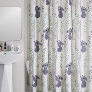 Olivia & Finn Beige/Green Koala Shower Curtain Bath 16-Piece Set
